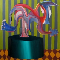 L'utopie - huile sur toile, 196 x 196 cm, 2006