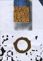 Caterpillar, 2011 - acrylique et collage sur papier, A4