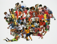 Emeute - collage sur papier